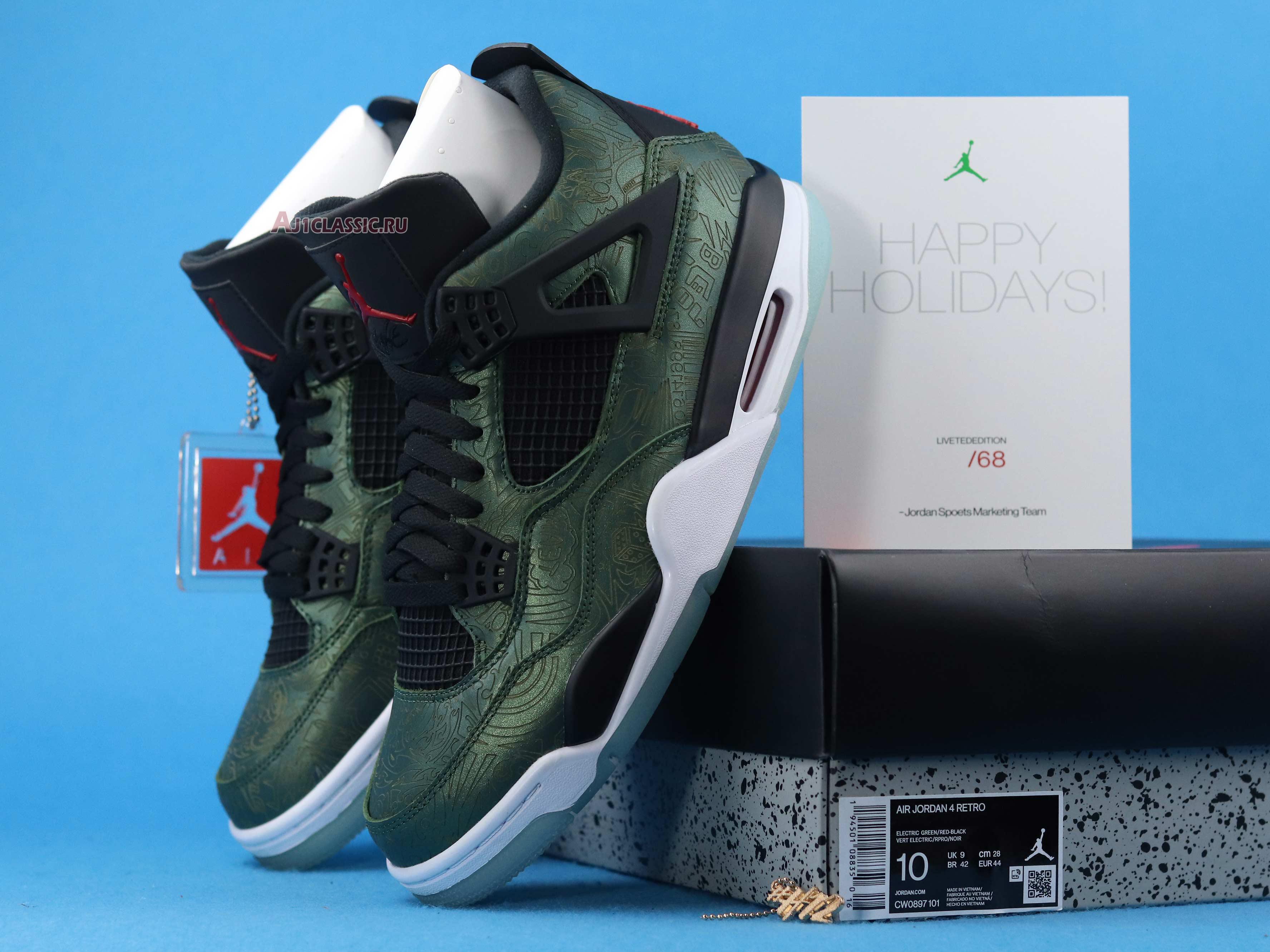 Air Jordan 4 Retro "Green Laser" CW0897-101