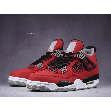 Air Jordan 4 Retro Toro Bravo 308497-603 Fire Red/White-Black-Cement Grey Sneakers