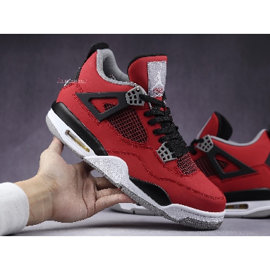 Air Jordan 4 Retro Toro Bravo 308497-603 Fire Red/White-Black-Cement Grey Sneakers