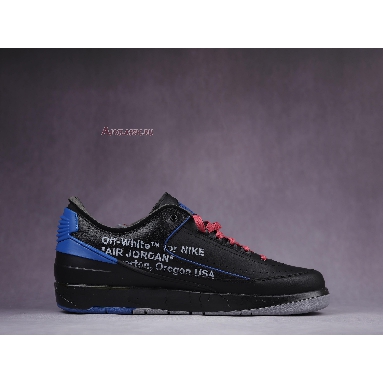 Off-White x Air Jordan 2 Retro Low SP Black Varsity Royal DJ4375-004 Black/Varsity Royal Mens Womens Shoes