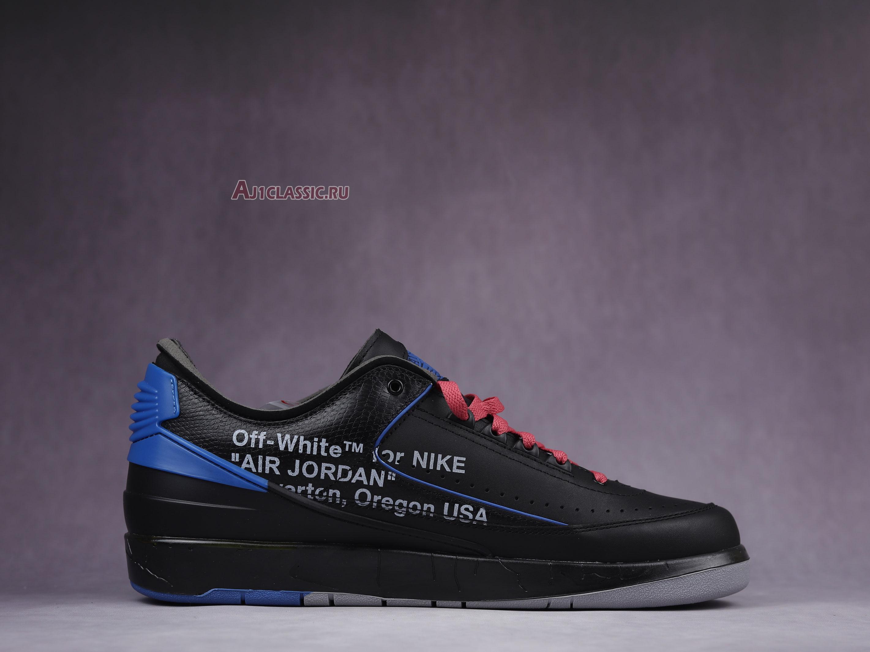 New Off-White x Air Jordan 2 Retro Low SP "Black Varsity Royal" DJ4375-004 Shoes