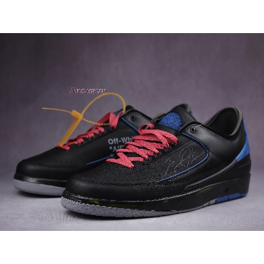 Off-White x Air Jordan 2 Retro Low SP Black Varsity Royal DJ4375-004 Black/Varsity Royal Mens Womens Shoes