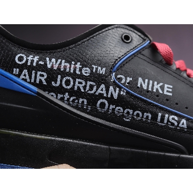 Off-White x Air Jordan 2 Retro Low SP Black Varsity Royal DJ4375-004 Black/Varsity Royal Mens Womens Shoes