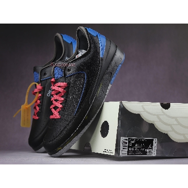 Off-White x Air Jordan 2 Retro Low SP Black Varsity Royal DJ4375-004 Black/Varsity Royal Mens Womens Shoes