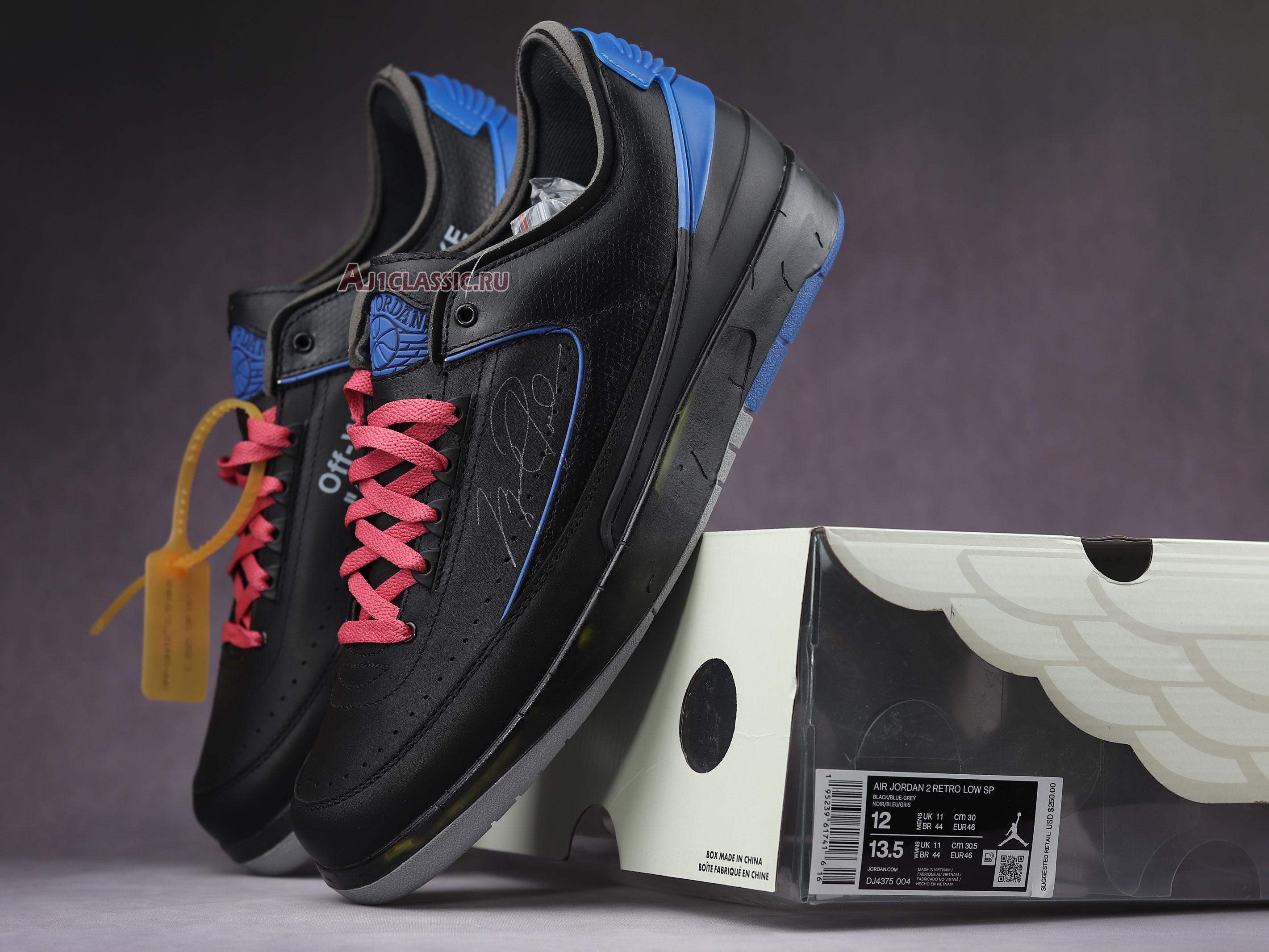 New Off-White x Air Jordan 2 Retro Low SP "Black Varsity Royal" DJ4375-004 Shoes