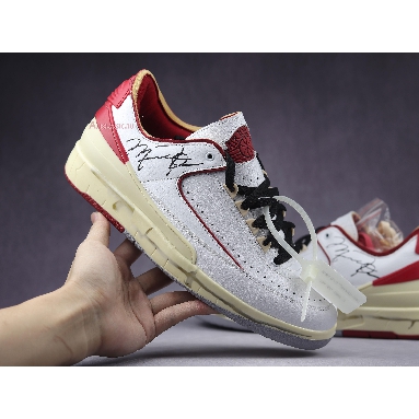 Off-White x Air Jordan 2 Retro Low SP White Varsity Red DJ4375-106 White/Varsity Red/Black Mens Womens Shoes