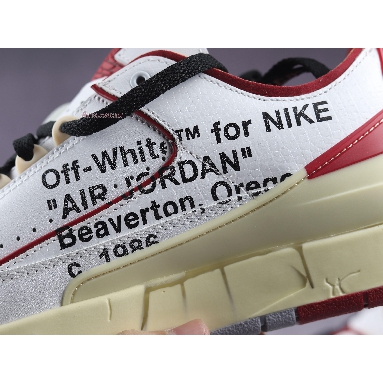 Off-White x Air Jordan 2 Retro Low SP White Varsity Red DJ4375-106 White/Varsity Red/Black Mens Womens Shoes