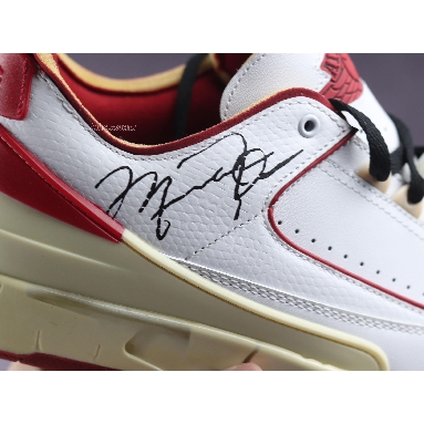 Off-White x Air Jordan 2 Retro Low SP White Varsity Red DJ4375-106 White/Varsity Red/Black Mens Womens Shoes