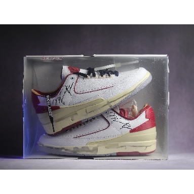 Off-White x Air Jordan 2 Retro Low SP White Varsity Red DJ4375-106 White/Varsity Red/Black Mens Womens Shoes