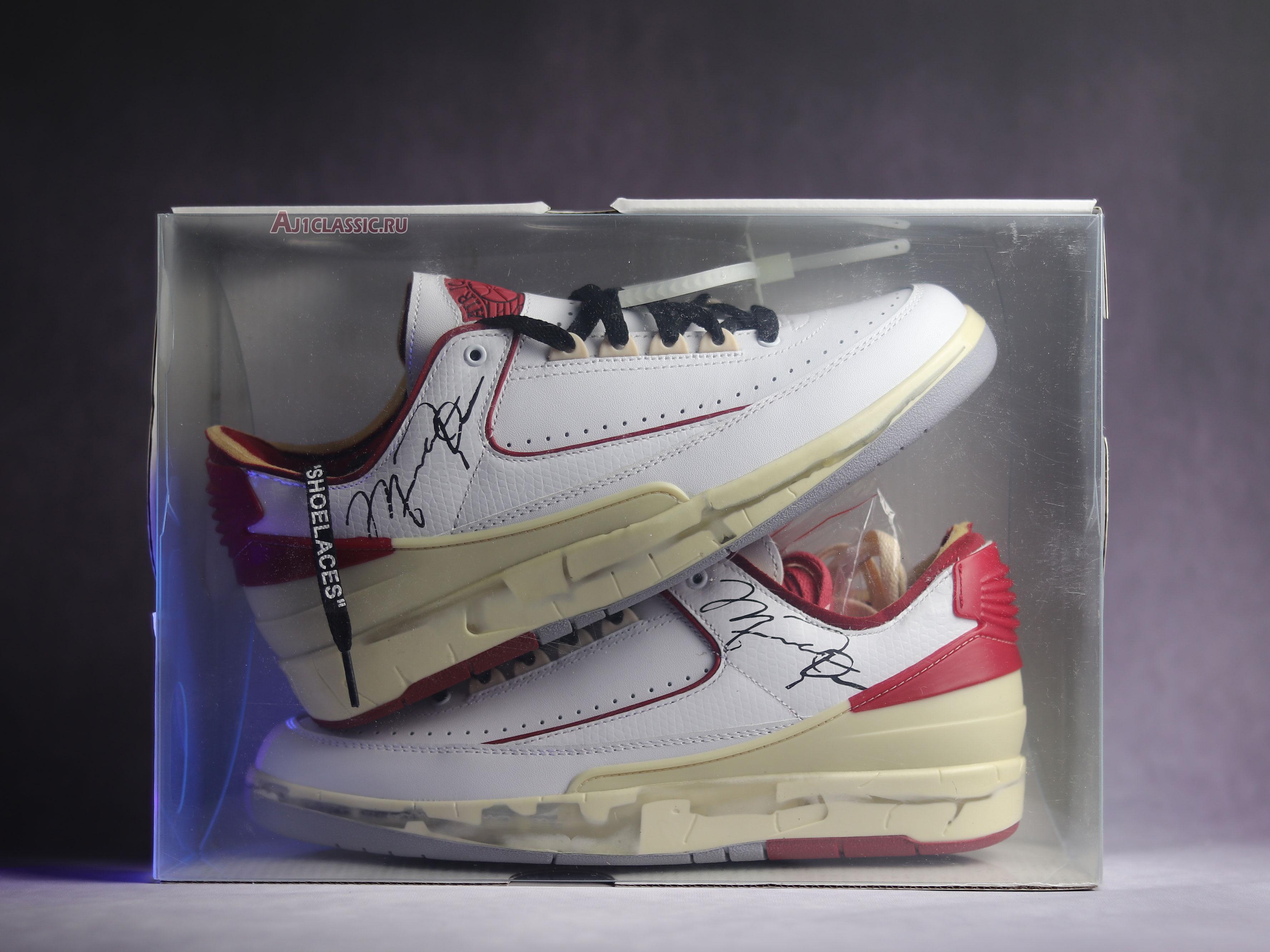 New Off-White x Air Jordan 2 Retro Low SP "White Varsity Red" DJ4375-106 Shoes