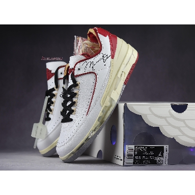 Off-White x Air Jordan 2 Retro Low SP White Varsity Red DJ4375-106 White/Varsity Red/Black Mens Womens Shoes