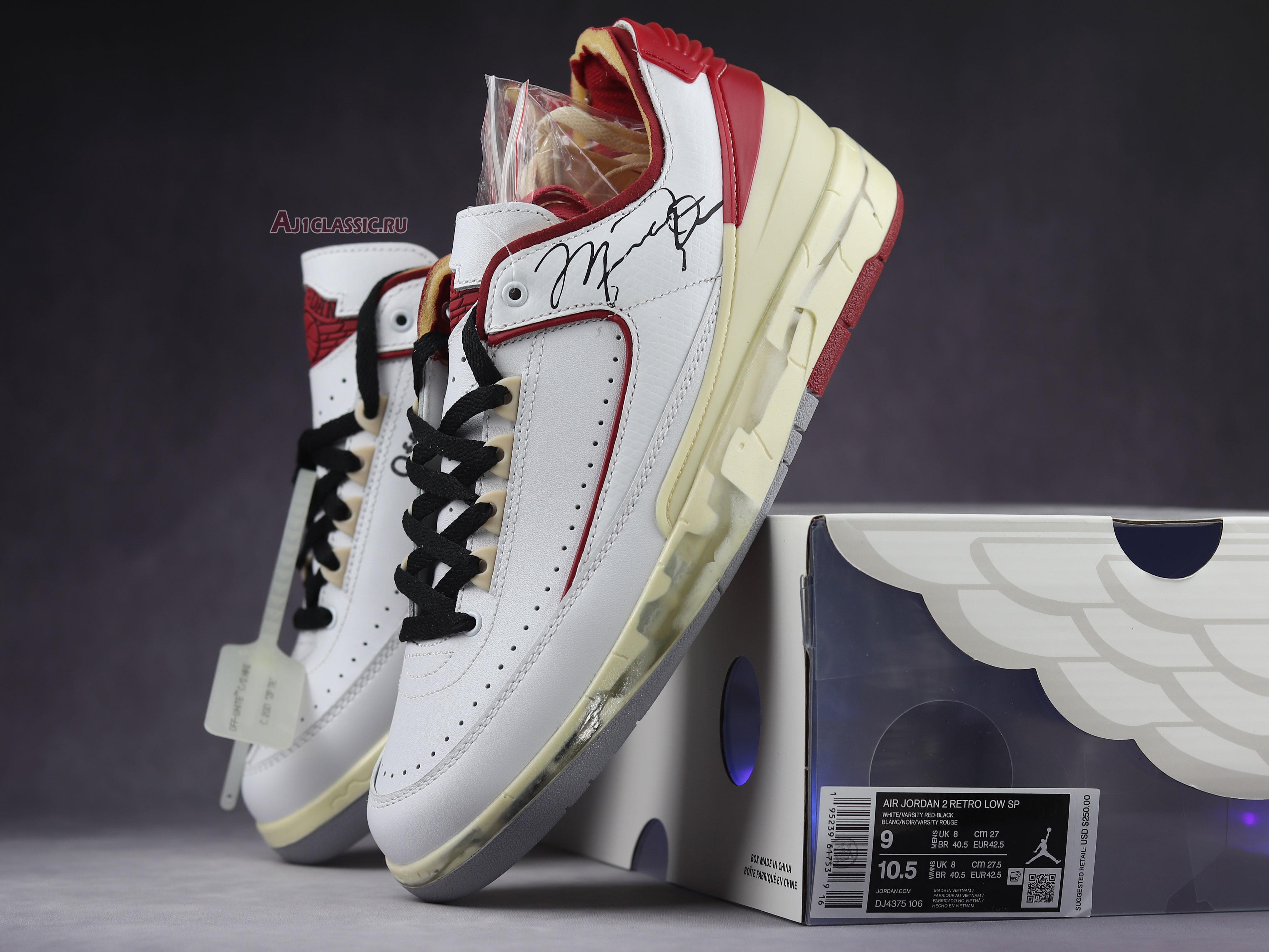 New Off-White x Air Jordan 2 Retro Low SP "White Varsity Red" DJ4375-106 Shoes