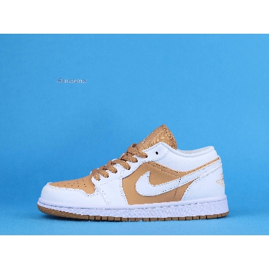 Air Jordan 1 Low Hemp White DN6999-100 White/White/Hemp/Gum Yellow Sneakers