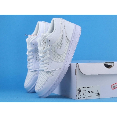 Wmns Air Jordan 1 Low Breathe Triple White DC9508-100 White/White/White Mens Womens Shoes