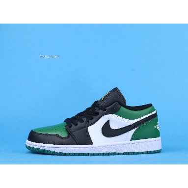 Air Jordan 1 Low Green Toe 553558-371 Noble Green/Pollen/White/Black Mens Womens Shoes