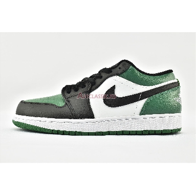 Air Jordan 1 Low Green Toe 553558-371 Noble Green/Pollen/White/Black Sneakers