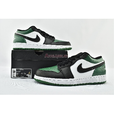 Air Jordan 1 Low Green Toe 553558-371 Noble Green/Pollen/White/Black Sneakers