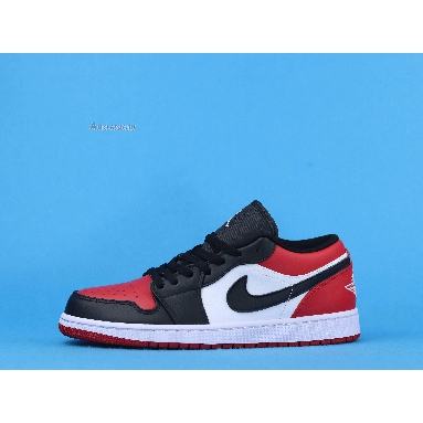 Air Jordan 1 Low Bred Toe 553558-612 Gym Red/Black/White Mens Womens Shoes