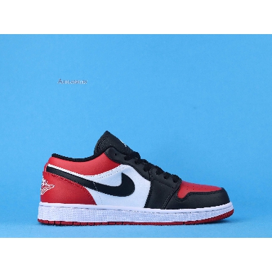 Air Jordan 1 Low Bred Toe 553558-612 Gym Red/Black/White Mens Womens Shoes