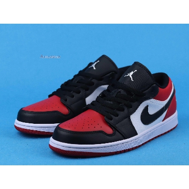 Air Jordan 1 Low Bred Toe 553558-612 Gym Red/Black/White Mens Womens Shoes