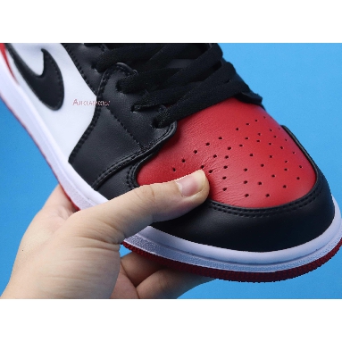 Air Jordan 1 Low Bred Toe 553558-612 Gym Red/Black/White Mens Womens Shoes