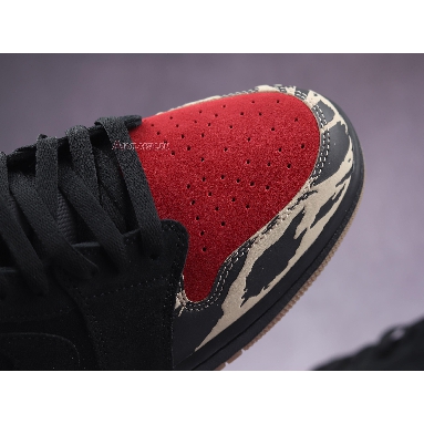 SoleFly x Air Jordan 1 Low Retro OG SP Everglades DN3400-001 Black/Sport Red/Desert/Gum Medium Brown Mens Womens Shoes