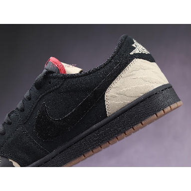 SoleFly x Air Jordan 1 Low Retro OG SP Everglades DN3400-001 Black/Sport Red/Desert/Gum Medium Brown Mens Womens Shoes