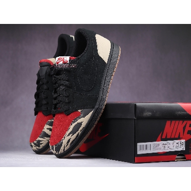 SoleFly x Air Jordan 1 Low Retro OG SP Everglades DN3400-001 Black/Sport Red/Desert/Gum Medium Brown Mens Womens Shoes