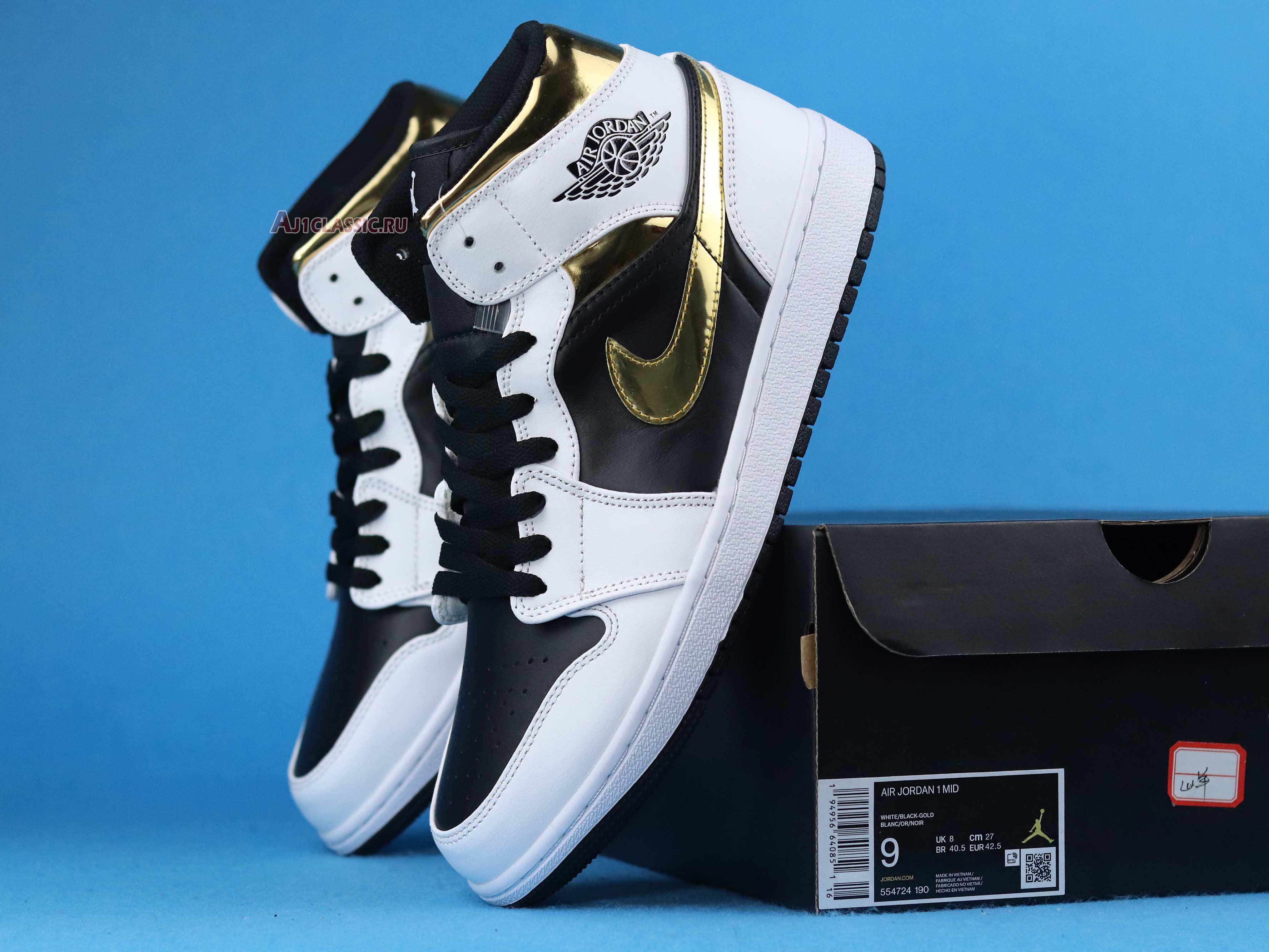 Air Jordan 1 Mid GS "White Gold" 554724-190