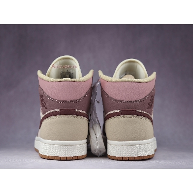 Air Jordan 1 Mid SE Dark Pony Smoky Mauve DO7440-821 Barely Orange/Dark Pony/Pale Ivory/Smokey Mauve/Rosewood Grain Sneakers