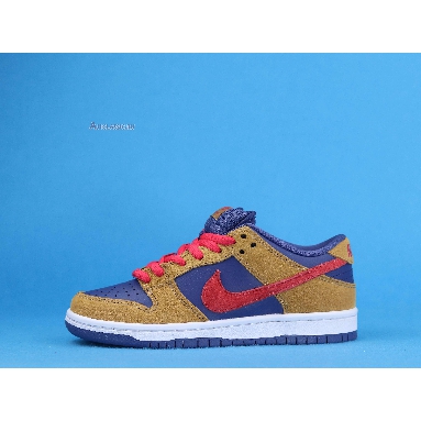 Nike Dunk Low SB Wheat Dark Purple BQ6817-700 Wheat/Light Fusion Red-Dark Purple Mens Womens Shoes