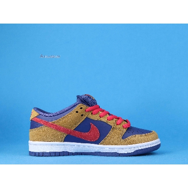 Nike Dunk Low SB Wheat Dark Purple BQ6817-700 Wheat/Light Fusion Red-Dark Purple Mens Womens Shoes