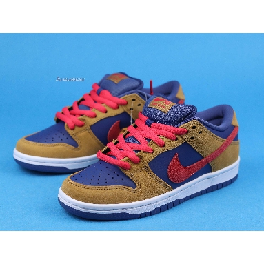 Nike Dunk Low SB Wheat Dark Purple BQ6817-700 Wheat/Light Fusion Red-Dark Purple Mens Womens Shoes