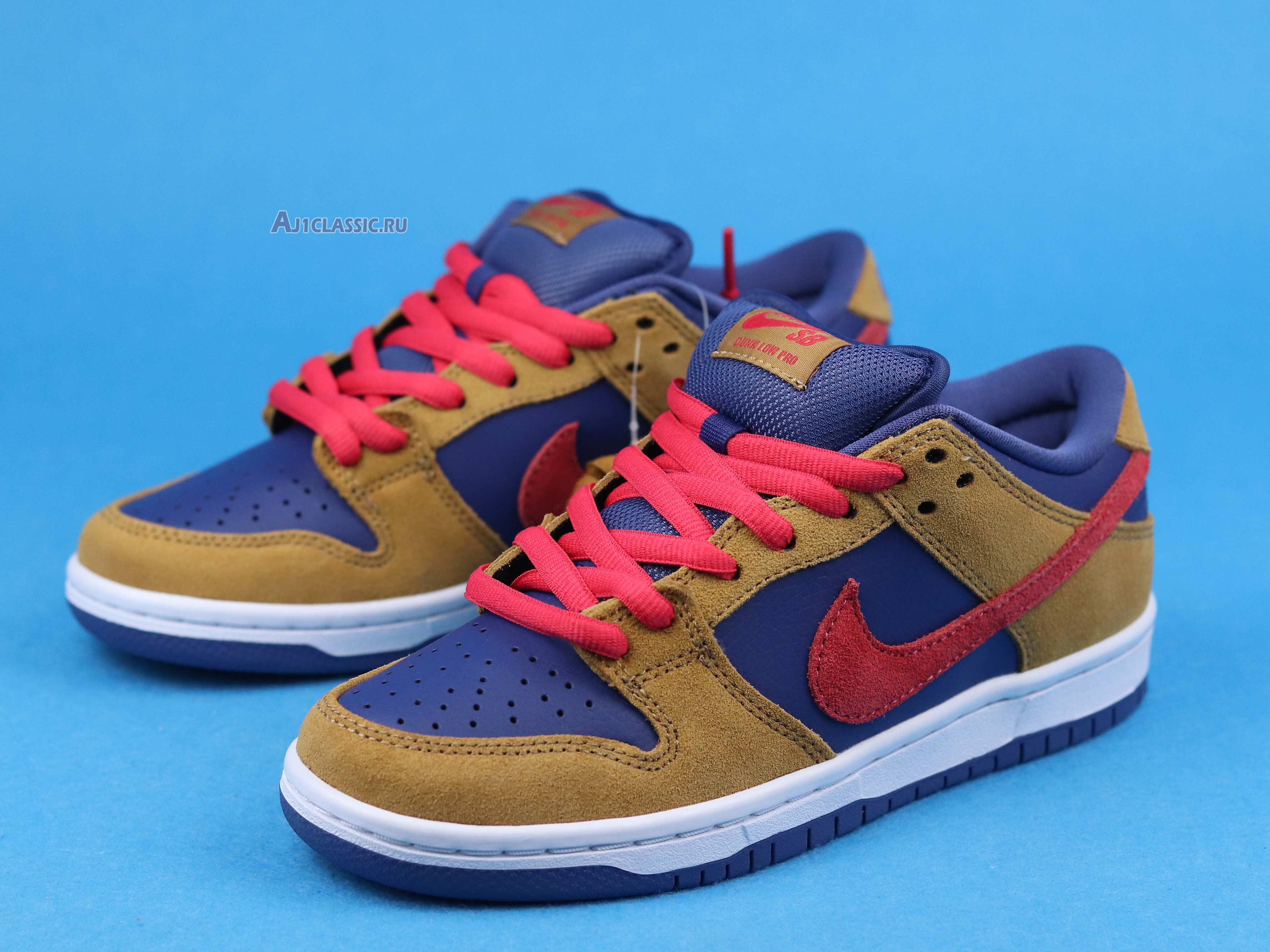 New Nike Dunk Low SB "Wheat Dark Purple" BQ6817-700 Shoes