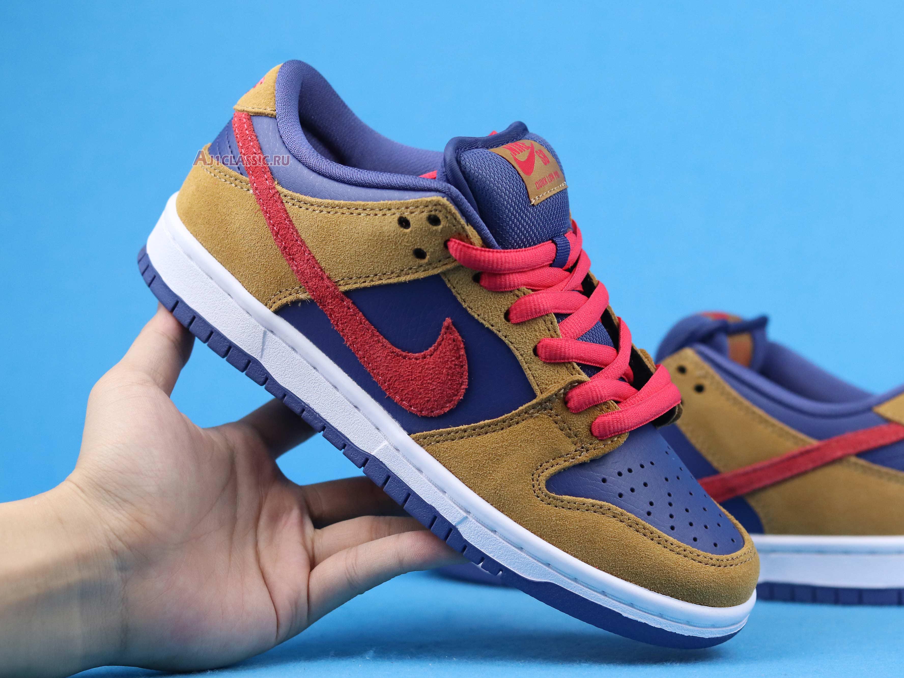 New Nike Dunk Low SB "Wheat Dark Purple" BQ6817-700 Shoes