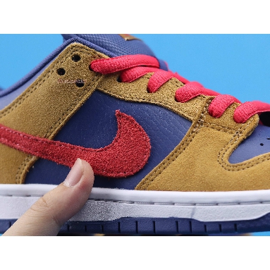 Nike Dunk Low SB Wheat Dark Purple BQ6817-700 Wheat/Light Fusion Red-Dark Purple Mens Womens Shoes