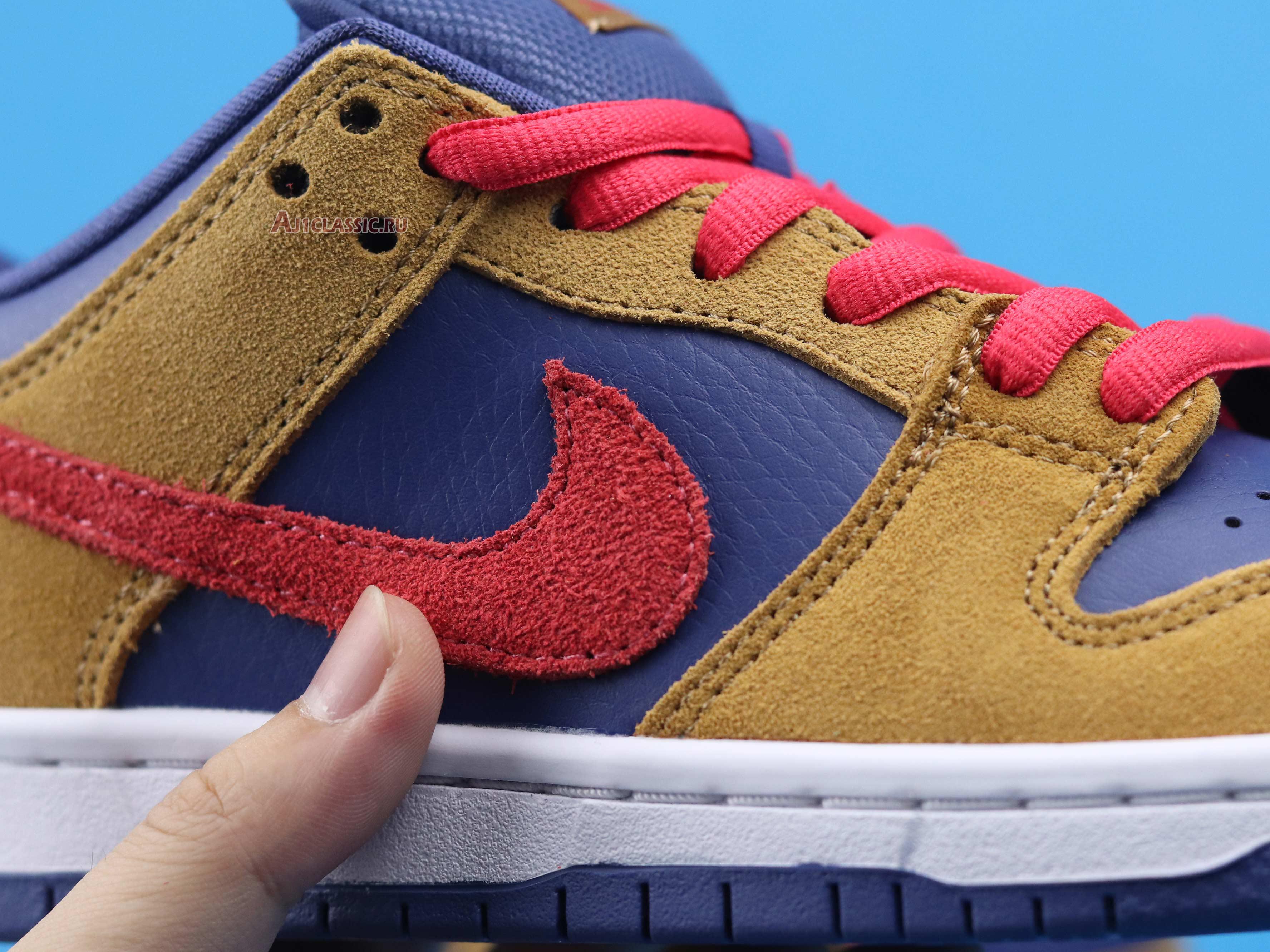 New Nike Dunk Low SB "Wheat Dark Purple" BQ6817-700 Shoes