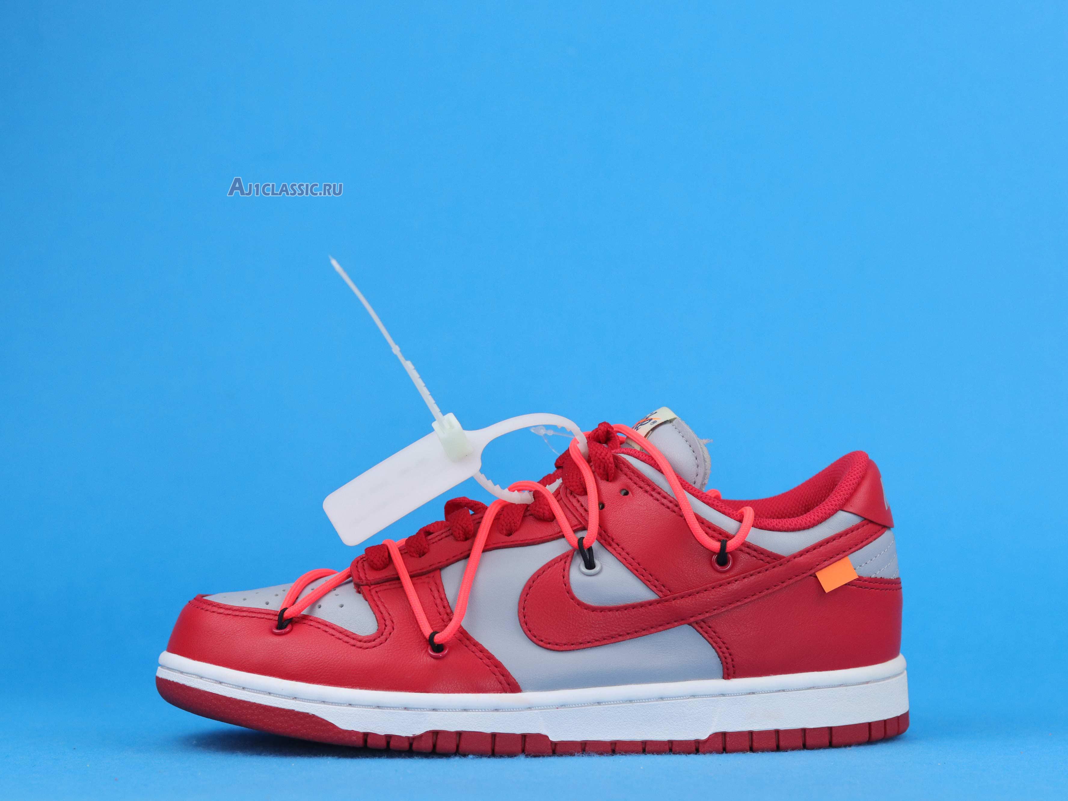 New Off-White x Nike Dunk Low "University Red" CT0856-600-02 Shoes