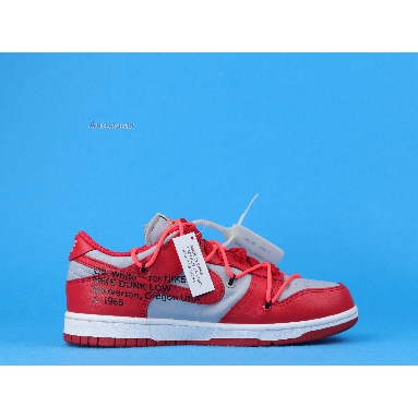 Off-White x Nike Dunk Low University Red CT0856-600-02 University Red/University Red/Wolf GreyUniversity Red/University Red/Wolf Grey Mens Womens Shoes