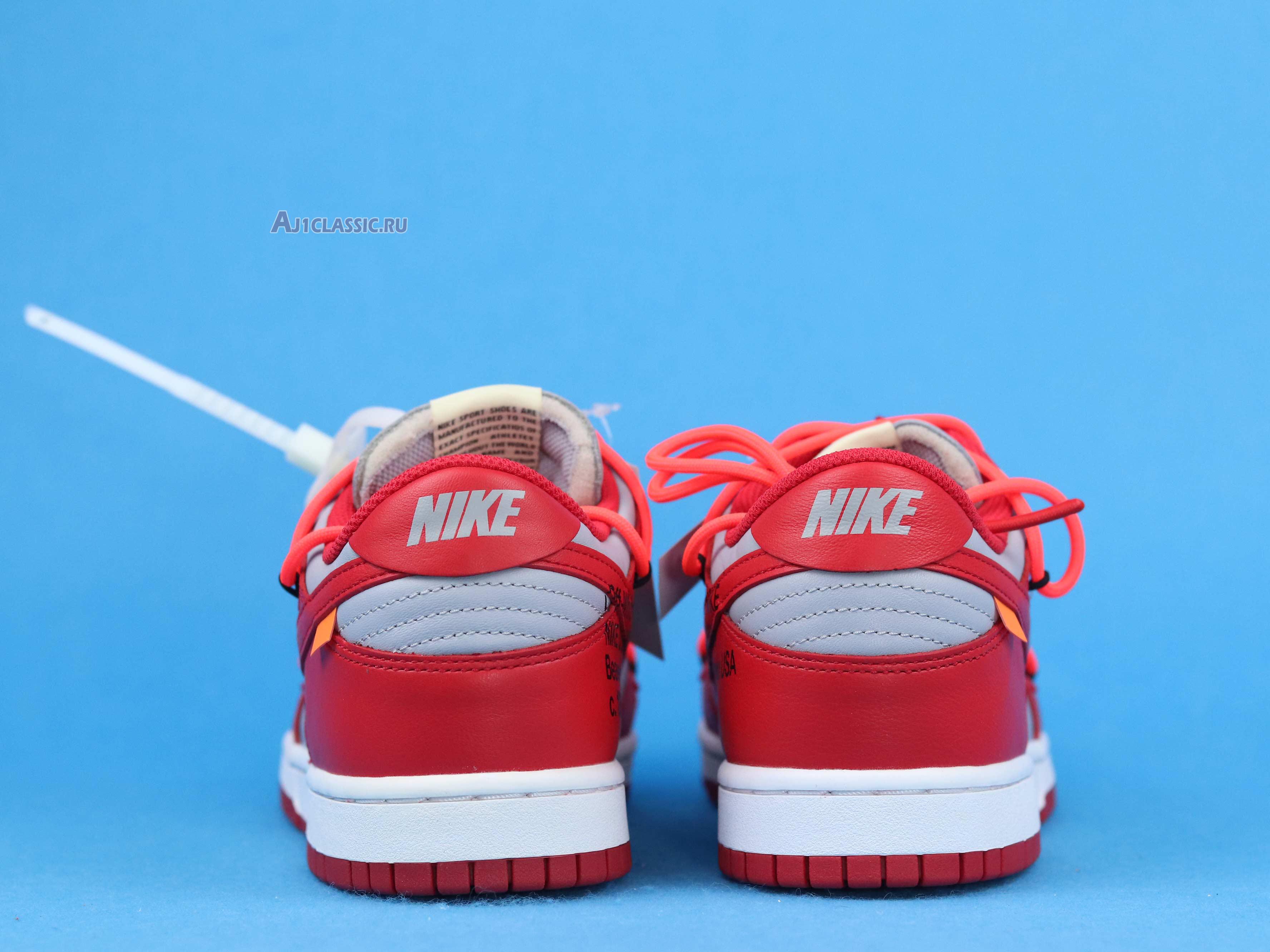 New Off-White x Nike Dunk Low "University Red" CT0856-600-02 Shoes