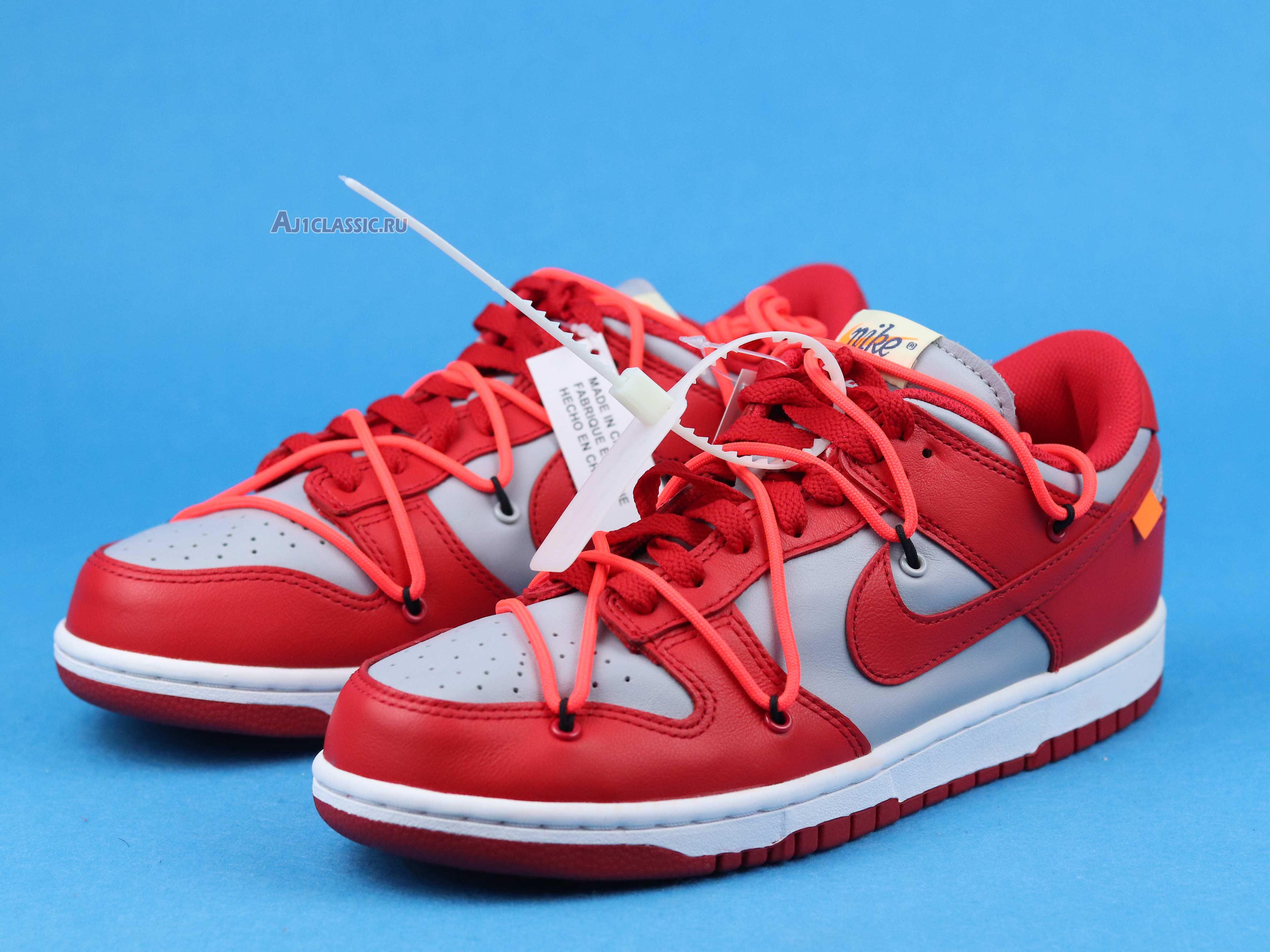 New Off-White x Nike Dunk Low "University Red" CT0856-600-02 Shoes