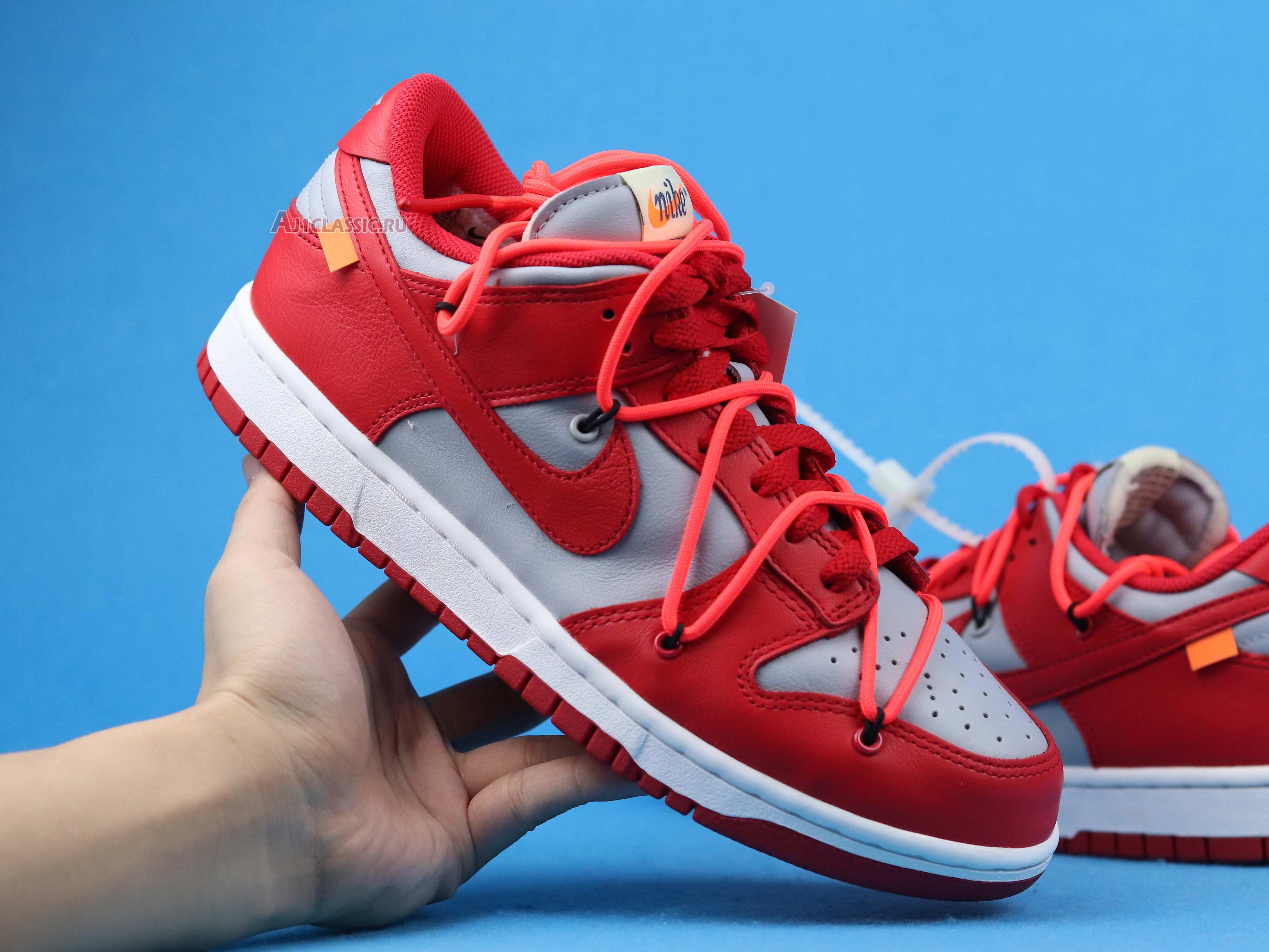 New Off-White x Nike Dunk Low "University Red" CT0856-600-02 Shoes