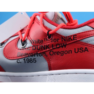 Off-White x Nike Dunk Low University Red CT0856-600-02 University Red/University Red/Wolf GreyUniversity Red/University Red/Wolf Grey Mens Womens Shoes