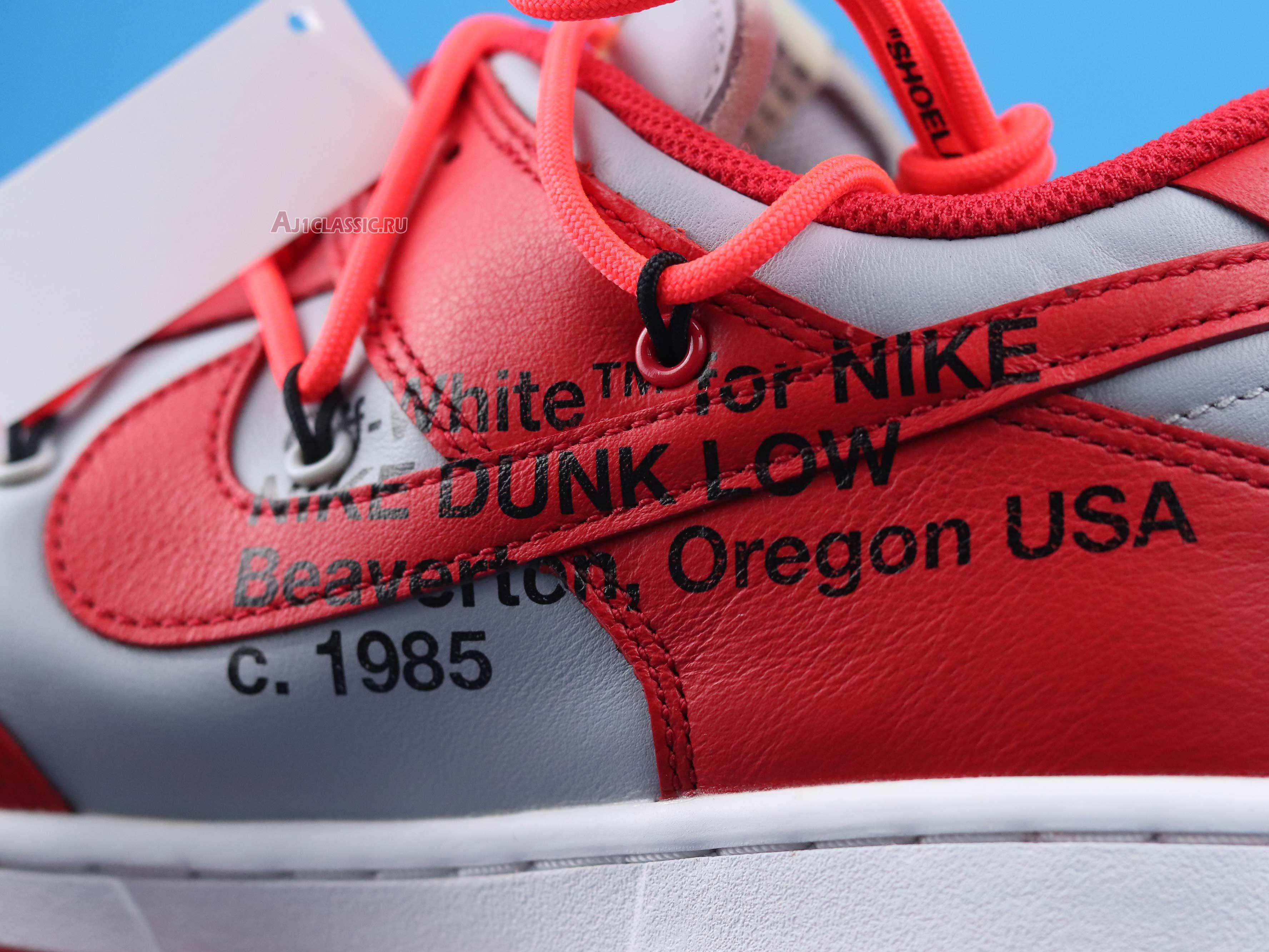 New Off-White x Nike Dunk Low "University Red" CT0856-600-02 Shoes