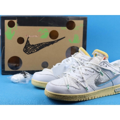 Off-White x Nike Dunk Low Lot 01 of 50 DM1602-127 White/Metallic Silver/Butter Mens Womens Shoes