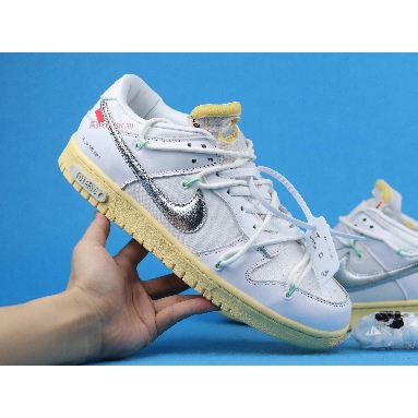 Off-White x Nike Dunk Low Lot 01 of 50 DM1602-127 White/Metallic Silver/Butter Mens Womens Shoes