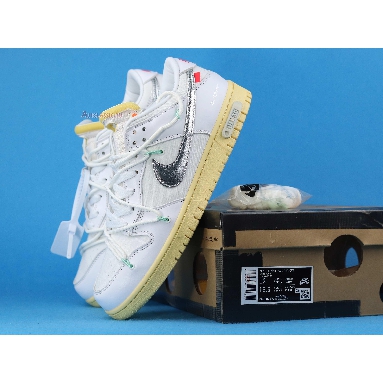 Off-White x Nike Dunk Low Lot 01 of 50 DM1602-127 White/Metallic Silver/Butter Mens Womens Shoes