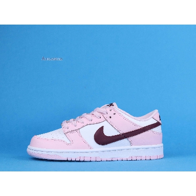 Nike Dunk Low GS Pink Foam CW1590-601 Pink Foam /Dark Beetroot/White Mens Womens Shoes