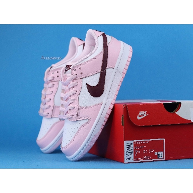 Nike Dunk Low GS Pink Foam CW1590-601 Pink Foam /Dark Beetroot/White Mens Womens Shoes