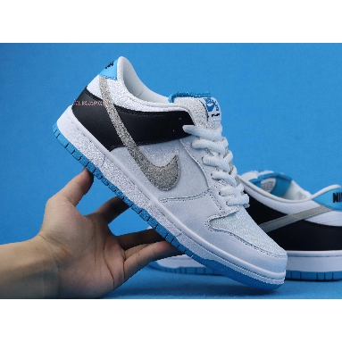 Nike Dunk Low Pro SB Laser Blue BQ6817-101 White/Black/Laser Blue/Neutral Grey Mens Womens Shoes